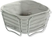 KESPER Brot- und Obstkorb Metall/Textil 21x21x11cm grau