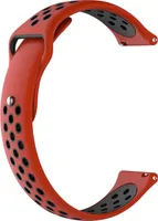 BStrap Silicone Sport Armband für Samsung Galaxy Watch 3 41mm, red/black