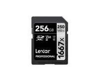 Lexar LSD256CB1667 Professional 1667X SDXC Class 10 UHS-II U3 V60 SDXC Speicherkarte, 256 GB, Class 10 / UHS-III
