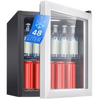 Bomann® Getränkekühlschrank 48L Nutzinhalt | Minibar mit dreifachverglaster Glastür | mit LED Beleuchtung & wechselbaren Türanschlag | KSG 7286