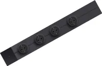 GONEO Schienensteckdose track socket Mehrfachsteckdosen, Wandsteckdose, Stromschienen Steckdose mit 4 Adapter - 50cm 7360W 32A
