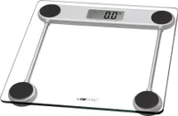 Clatronic® digitale Personenwaage mit Glas-Oberfläche | Waage Personen mit Messbereich von 2,5–150 kg | Körperwaage mit LCD-Display | Wage PW 3368