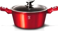 BERLINGERHAUS Kastrol s mramorovým povrchem a poklicí 20 cm Burgundy Metallic Line BH-1256
