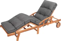 Bjird Gartenliege Auflagen für Deckchair Polsterauflage für Sonnenliege - Liegenauflage 200 x 55 x 8 cm, Anthrazit