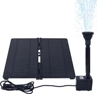 Teichpumpe Solar Springbrunnen 20W Solarpumpe mit Mehrere Modusoptionen Solarbrunnen Gartenbrunnen Brunnen Garten Außen Typ E Klappbar Solarpanel CEEDIR