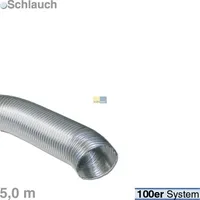 Ø 100mm - 1m PVC Lüftungsschlauch - Flexschlauch - Abluftschlauch für  Trockner, Klimaanlage, Abzugshaube - Flexibel Schlauch