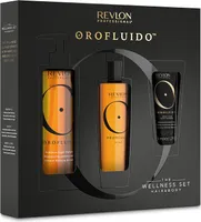 Revlon Professional Orofluido The Wellness Set Hair and Body Argan Oil Hair Treatment Moisturizing Body Lotion Wellbeing Gift Set Odżywczy zestaw upominkowy do włosów z olejkiem arganowym