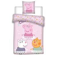 Peppa Pig Bettwäsche Set  Wendebettwäsche 2-tlg. 135-140x200cm aus Baumwolle