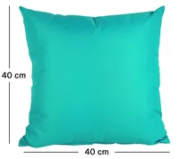 JACK 40x40cm Outdoor Lounge Kissen Dekokissen inkl. XXL-Füllung Wasserabweisend Sitzkissen Garten Stuhl Lotus Effekt, Farbe:Türkis