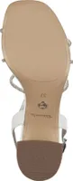 Tamaris Damen Sandalette Strass Karree Metallic Optik 1-28236-42, Größe:40 EU, Farbe:Weiß