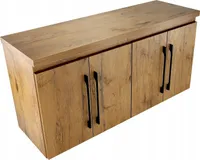 paplinskimoebel badezimmerwandschrank, doppelschrank 120 cm unter waschbecken, langer badezimmerschrank in eiche lancelot, 119,6 x 38,8 x 56 cm