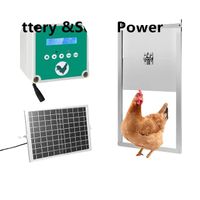 Automatischer Hühnerstall Türöffner, LCD-Bildschirm Timer, Solarbatterie Strom, Batterie-Solarstrom, EU-Stecker