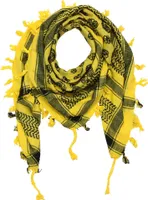 Palituch - Totenköpfe klein gelb - schwarz - Kufiya PLO Tuch