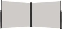 Sessamen-LP 200 x 600 cm boční markýza VýsuvnáDvojitá ochrana proti slunci z polyesteru Stínící markýza pro balkon terasu zahradu kempování, šedá