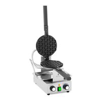 Royal Catering Bubble Waffeleisen - 1.400 W - 50 - 250 °C - Timer: 0 - 5 min - Royal Catering