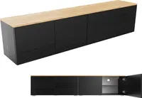 PLATAN ROOM Lowboard TV-Schrank 90 oder 180 cm Sideboard Hängend oder Stehend Eiche Matt / Schwarz Matt