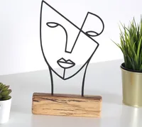 Evila Originals, M-034, Dekoratives Objekt, Schwarz, 17 x 30 x 3,5 cm