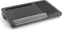 Toboli Laptopkissen Schwarz 55x36x8cm Notebook-Unterlage 17" mit Mauspad, Tablet- und Handyhalter