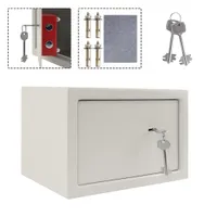 Sejf XMTECH z zamkiem dwupiórowym sejf ścienny sejf meblowy sejf ścienny mini sejf mini sejf z 2 kluczami i śrubą mocującą, 31x20x20cm