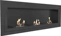 Wandkamin Bioethanol JULIET 1800 schwarz