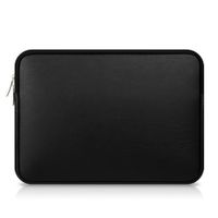Faux Leder Laptop Handtasche Notebook Schutzbeutel für MacBook-Schwarz-Größen: 15 Zoll