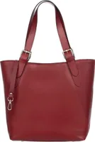 Vezze Celesta – Große, elegante Damenhandtasche aus italienischem Glattleder mit verstärktem Boden und Schulterriemen Rot