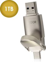 Xedor® USB Stick 1 TB - USB C und USB A 3.2 Gen 2 - Download 520 mb/s - Geeignet für Iphone 15 (Pro) und Android