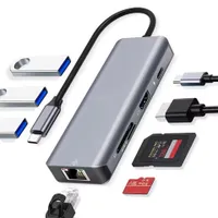 USB 8-in-1 Type-C 3.1 zu 4K HDTV Hub Adapter, USB3.0, SD, RJ45 für MacBook