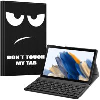 Fintie Tastatur Hülle für Samsung Galaxy Tab A8 10.5 Zoll 2022/2021 SM-X200/X205/X207 - Keyboard Cover mit Magnetisch Abnehmbarer Deutsches Layout Tastatur, Don't Touch