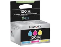 Lexmark 100XL / 14N0850E Tinten Multipack cyan, magenta, gelb XXL