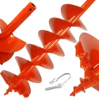 Erdlochbohrer Ø 200mm 800 mm Erdbohrer Erdaufbereiter Bohrer Pfahlbohrer Gartenbohrer