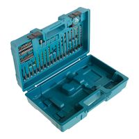 Makita 183W49-4 Walizka transportowa 480 x 320 x 140 mm + 65 szt. Zestaw akcesoriów SDS-plus do akumulatorowej młotowiertarki DHR171