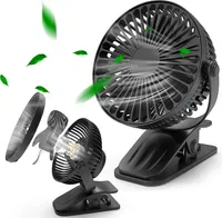 Tragbarer, 3 - Geschwindigkeiten Clip - on - Ventilator: Mini - Tisch, Camping und Desktop - Lösung mit 360° Drehbarkeit