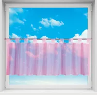 Bistrogardine Noella mit Schlaufen, Größe: 160x60, Farbe: Pink