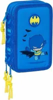 Trojitý peračník Batman Modrý 12,5 x 19,5 x 5,5 cm