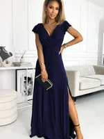Numoco Dámske spoločenské šaty Crystal navy L