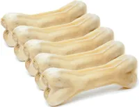 DOGBOSS 100% Natur Kauknochen - Hundeknochen, Rinderhaut mit Pansen, 5 Stück 12 cm