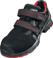 uvex 1 Sandalen S1P schwarz, rot Weite 11 Gr. 44