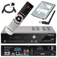 HD TWIN SAT RECEIVER – Megasat HD 935 V2 mit 1 TB Festplatte und W-Lan Stick (PVR, USB, LAN, W-Lan, HDMI) Mediacenter und Live TV auf Ihren mobilen Geräten