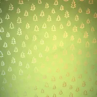 Geschenkpapier Tannenbäume Muster 70cm x 2m Rolle Grün / Gold