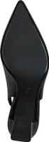 Tamaris Damen Pumps Slingback Leder mit Blockabsatz und spitzer Form 1-29633-44, Größe:37 EU, Farbe:Schwarz