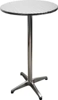 Stół barowy, nowoczesny stół bistro, aluminium i stal, 60 x 110 cm