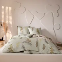 Estella Mako Interlock Jersey Bettwäsche Fiamma schilf 155x220 cm + 80x80 cm