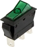 Kfz-Schalter McPower, 3-polig, 12V-250V/20A, grün, Stellungen: EIN/EIN