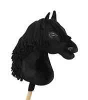 Kôň na palici Super Hobby Horse Premium - čierny kôň veľký A3