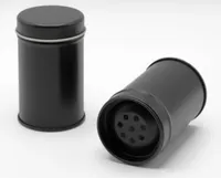 Dosenritter | 12 x runde Gewürzstreuer aus Metall für je 60g Gewürzpulver oder 30g getrocknete Kräuter| mit 12 Streueinsätzen | 8 x 4,8 cm (H,ø)