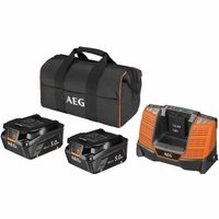 Pack Schlagbohrschrauber + 125 mm Schleifer - AEG POWERTOOLS - 18 V - Mit Batterien, Ladegerät und Tasche