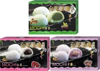 MOCHI SELECTION 3 Sorten Klebreiskuchen Grüner-Tee- | Rote Bohnen- | Taro-Geschmack | je 180g