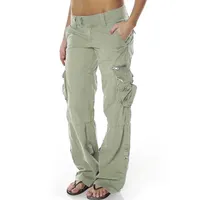 Damen Cargohosen Sportliche Palazzo Pant