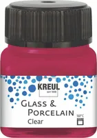 KREUL Glas- und Porzellanfarbe Clear weinrot 20 ml